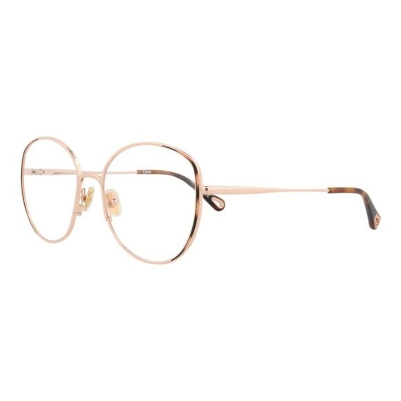 Chloé Womens Round/Oval Gold Gold Transparent Fashion Designer Eyewear - Picture 1 of 4